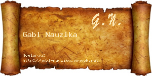 Gabl Nauzika névjegykártya
