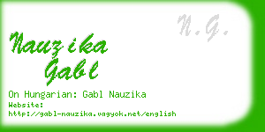 nauzika gabl business card